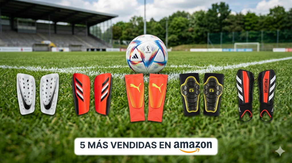Espinilleras de fútbol más vendidas en Amazon