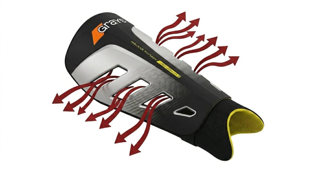 Espinilleras de hockey Grays G800 con ventilación